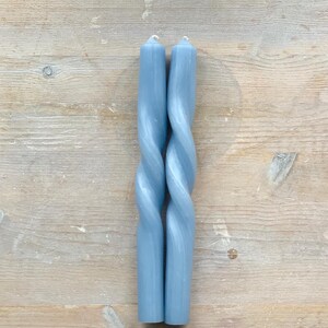 Velas retorcidas largas Velas dobladas Velas flexibles Vela torcida vela de palo Vela de mesa Regalo para ella disfrazado Navidad Azul