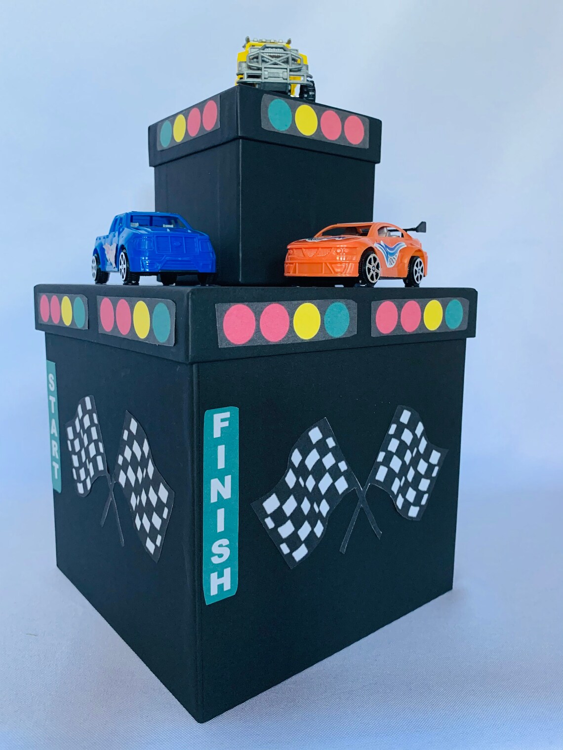 Race Car Track Birthday Gift Box Etsy