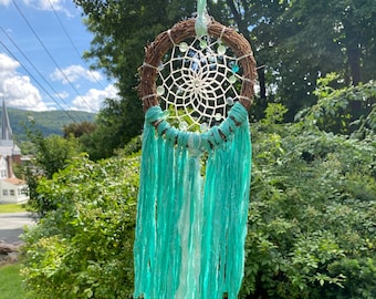 Aqua mermaid dreamcatcher