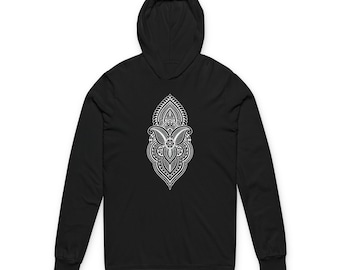 Orquídea blanca decorativa, camiseta unisex con capucha de manga larga