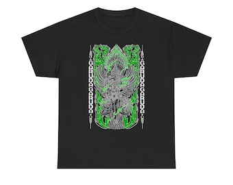 Garuda, llama verde, camiseta unisex de algodón grueso