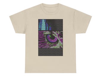 Camiseta unisex de algodón grueso con ojos de búho.