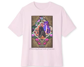 Delicately pleasant,Unisex Oversized Boxy Tee