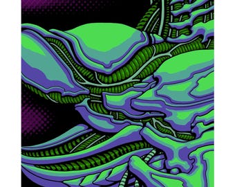 Segmented Xenocian, Matte Vertical Posters