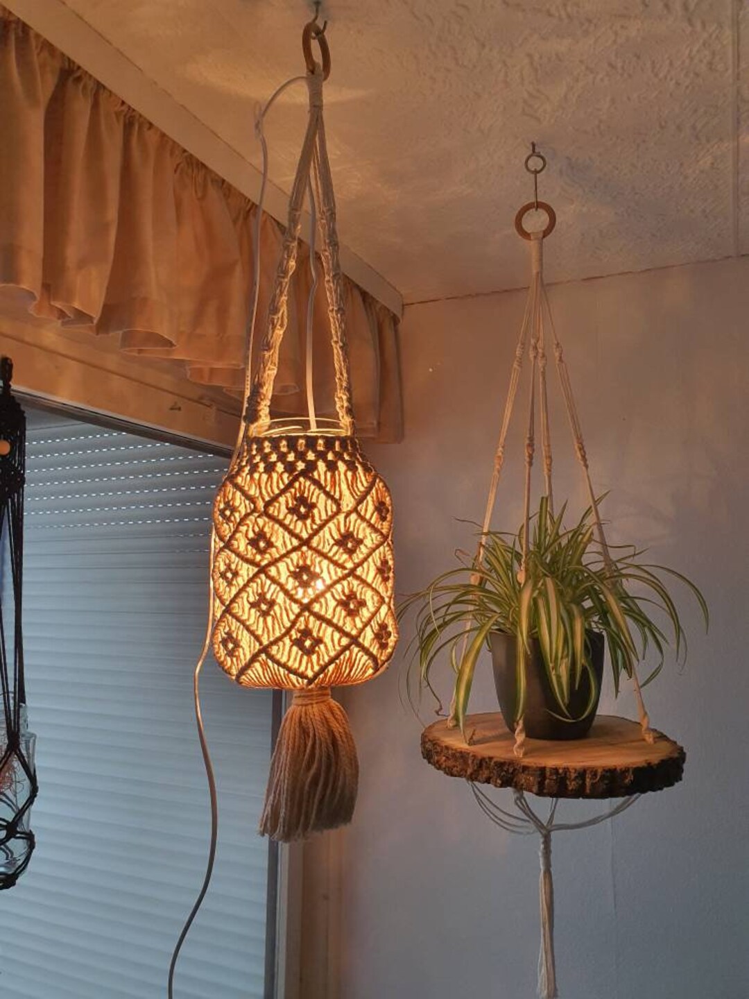 Lamp Macramé Handmade - Etsy