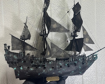 Black Pearl Ship Model Gift Handmade 2006 Version Miniature Model Pirates of the Caribbean 2006 Jack Sparrow Davy Film Prop Replica