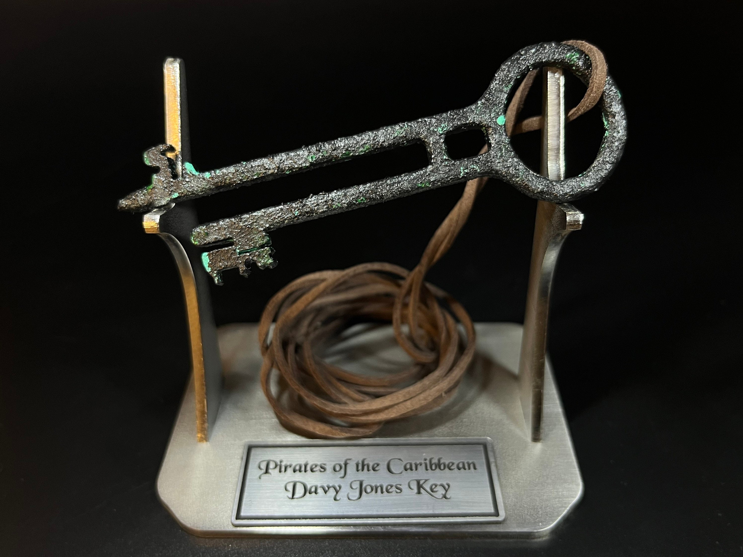 Metal Steel Davy Jones Key With Steel Stand Prop Replica Etsy Nederland