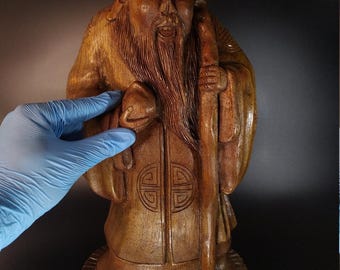 Wood Statue Vintage Buddha