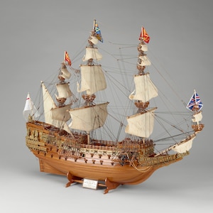 The Sovereign of The Seas 1637 Wooden Ship Model - 100 cm Long Wooden Handmade Sailing