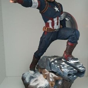 Miniature Diorama Hot toys Captain America 1/6 Action Figure Diorama Snow Diorama Weathered Model Steve Rogers