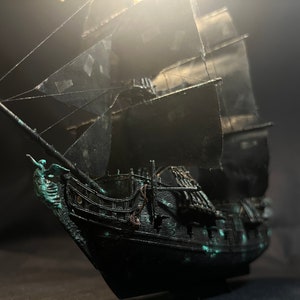 Black Pearl Handmade Ship Jack Sparrow Ship Pirates of the Caribbean Decor 2011 Jack Sparrow Ship Model