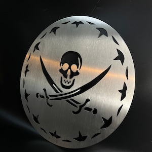 Pirates Wall Decor 12.5 inch Stainless Steel from Pirates of the Caribbean Black Pearl Ship Flag