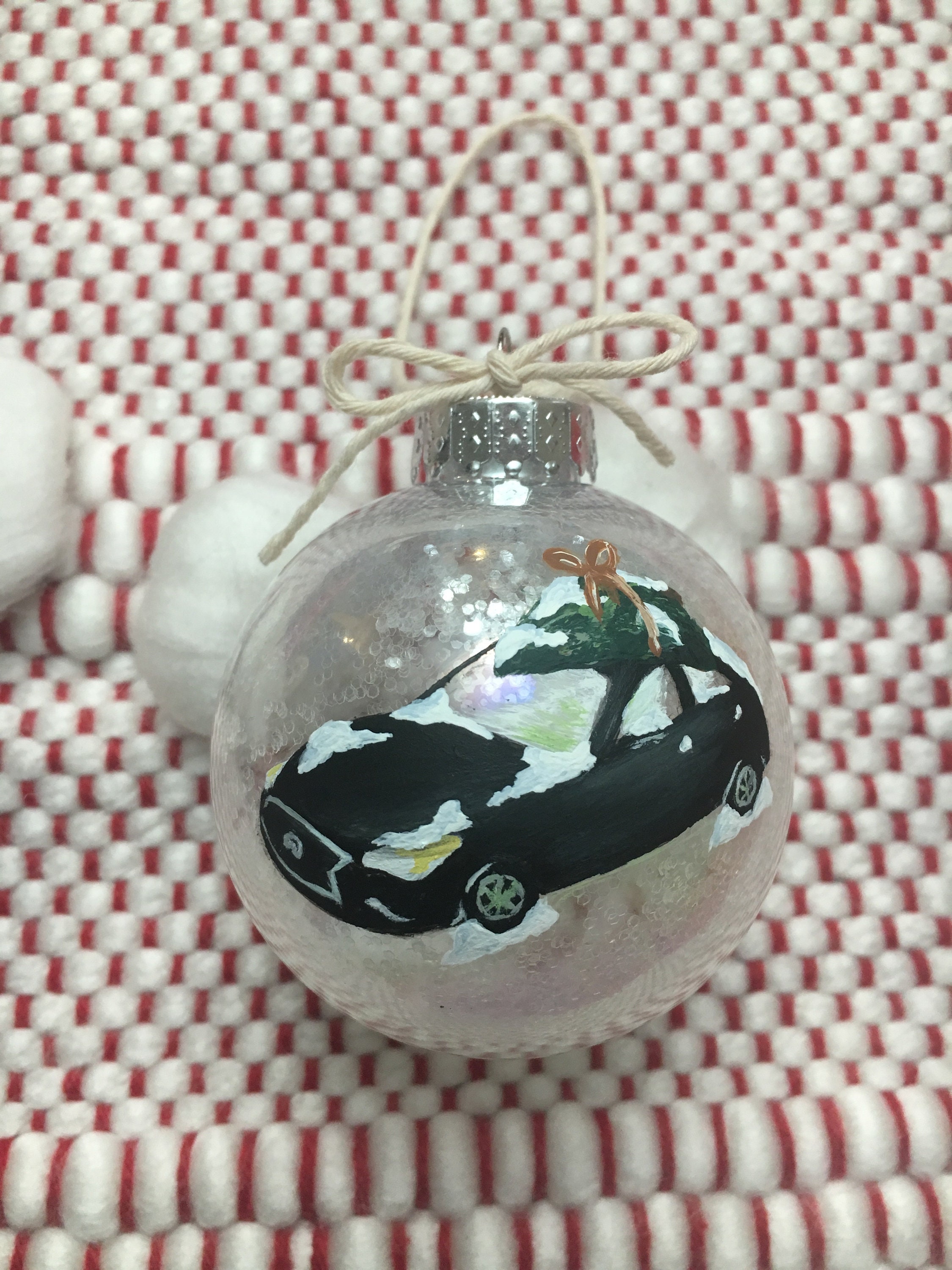 Personalized Handpainted Car Ornament Etsy