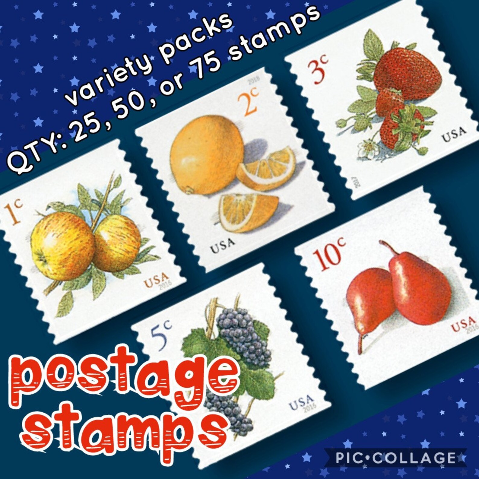 Fruit Postage Stamps unused USPS official Etsy