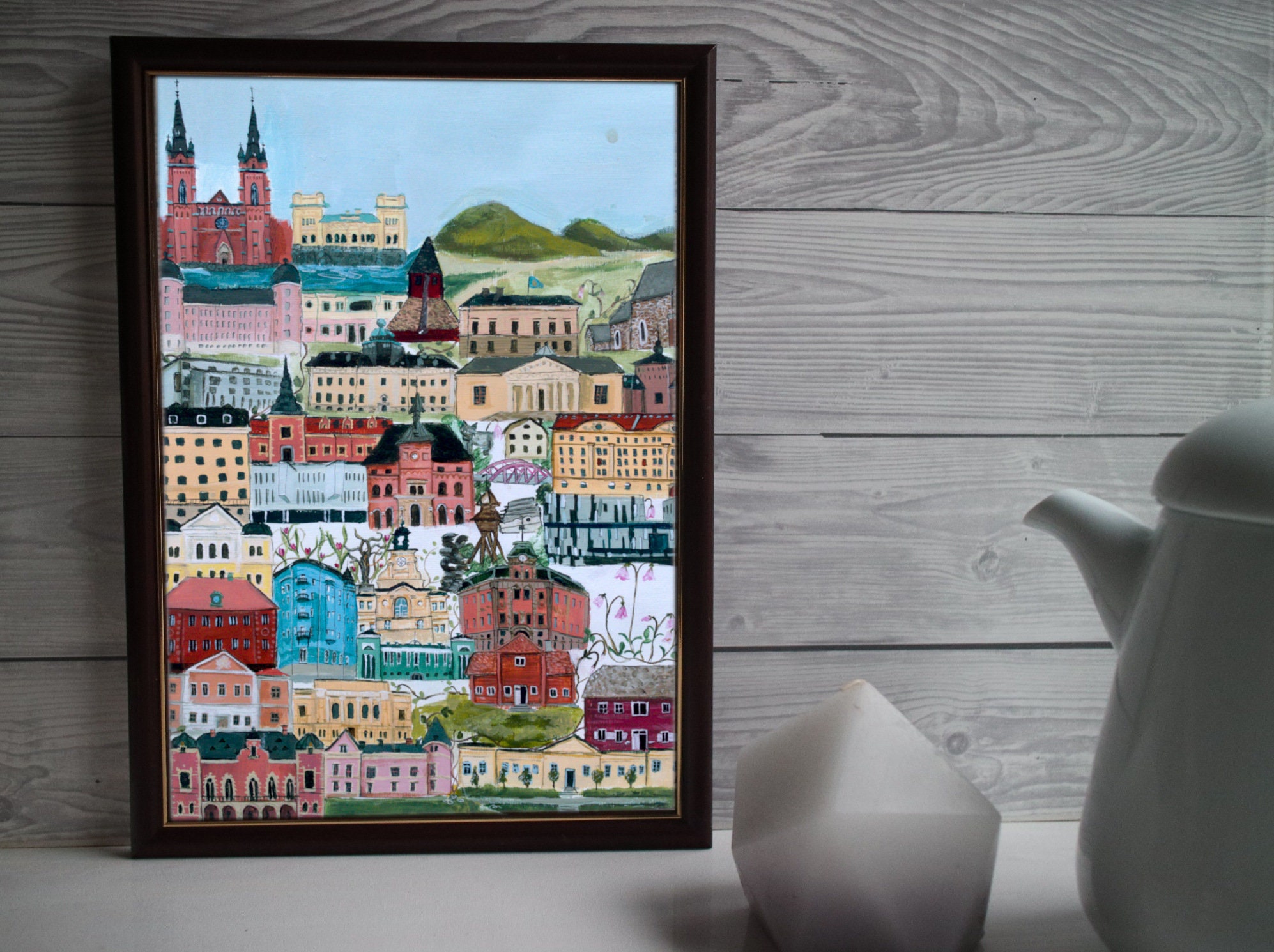 Uppsala City Poster Print, Sweden, Scandinavian, University, Nordic Art