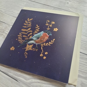 Gil kartka świąteczna Kartka świąteczna Kartka z pozdrowieniami Szwecja Domherre Ilustracja ptaka Hygge Skandynawski Nordycki Szwecja Joulu Zestaw lub pojedynczo