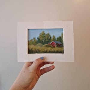 Cottage * Original Painting * Swedish Cottage Cabin Hygge Nordic art Scandinavian design Acrylic painting
