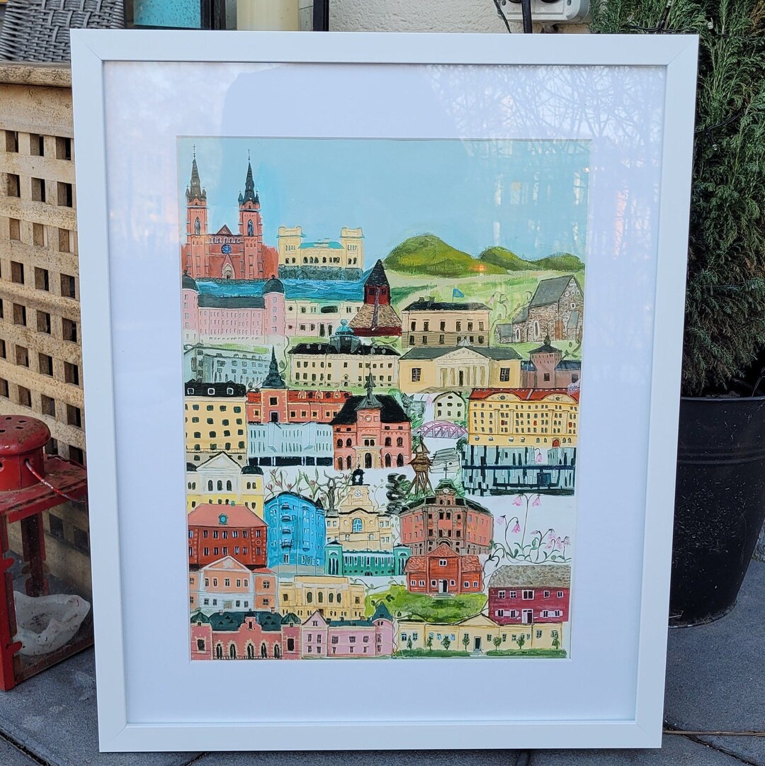 Uppsala City Poster Print, Sweden, Scandinavian, University, Nordic Art