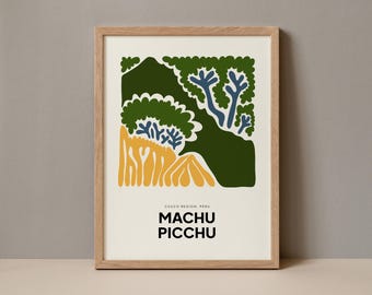 Cartaz de Machu Picchu Peru, Impressão de Machu Picchu Peru, Cartaz de viagem de Machu Picchu Peru, Região de Machu Picchu Cusco Peru Exposição Arte da moda