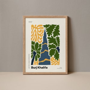 Burj Khalifa Dubai UAE Poster, Burj Khalifa Abstract Gallery Print Collection, Burj Khalifa Dubai Wall Art, Burj Khalifa Digital Art Poster