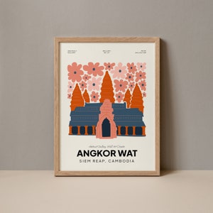 Angkor Wat Poster, Angkor Wat Siem Reap Cambodia Abstract Gallery Print Collection, Angkor Wat Wall Art, Angkor Wat Cambodia Digital Print