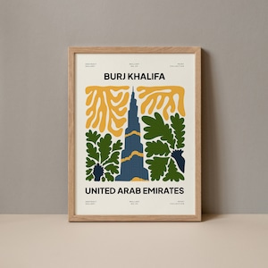 Burj Khalifa Dubai UAE Poster, Burj Khalifa Abstract Gallery Print Collection, Burj Khalifa Dubai Wall Art, Burj Khalifa Digital Art Poster