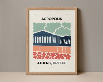 Acropolis Athens Greece Poster, Acropolis Abstract Gallery Print Collection, Acropolis Wall Art, Acropolis Athens Greece Digital Art Print