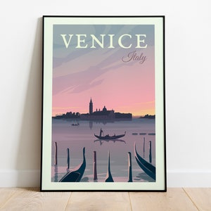 Venice Italy Travel Poster, Venice Italy  Gallery Wall Art, Venice Dorm Art Print, Venice Travel Print, Venice Travel Gift Illustration Art