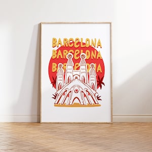 Barcelona Poster, Barcelona Art, Travel Poster, Spain Wall Art, Barcelona Wall Art, Spain Poster, Barcelona Decor, Spain Decor, Spain Print