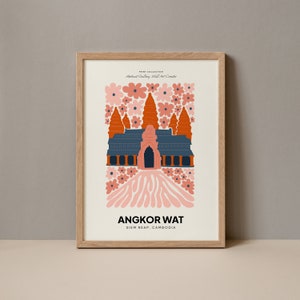 Angkor Wat Poster, Angkor Wat Siem Reap Cambodia Abstract Gallery Print Collection, Angkor Wat Wall Art, Angkor Wat Cambodia Digital Print