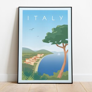 Italy Travel Poster, Italy Gallery Wall Art, Italy Office Wall Art, Italy Travel Print, Italy Wanderlust Poster, Italy Travel Illustration