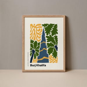 Burj Khalifa Dubai UAE Poster, Burj Khalifa Abstract Gallery Print Collection, Burj Khalifa Dubai Wall Art, Burj Khalifa Digital Art Poster