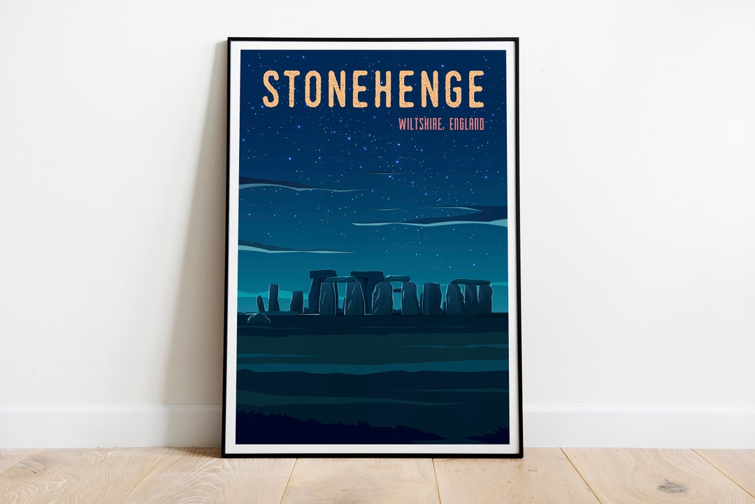 Stonehenge Wiltshire England Travel Poster, Stonehenge Wall Art ...