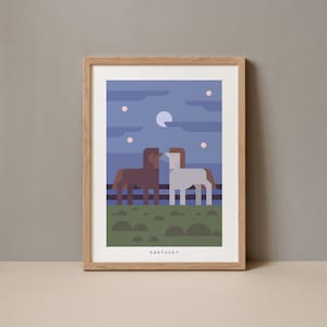 Kentucky Geometric Poster, Kentucky Print Digital Art, Kentucky Colorful Poster, Kentucky Travel Artwork, Kentucky Usa Digital Download