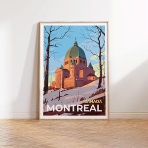 Montreal Canada Travel Poster, Montreal Canada Poster Print, Montreal Canada Poster Digital Download, Montreal Travel Digital Illustration