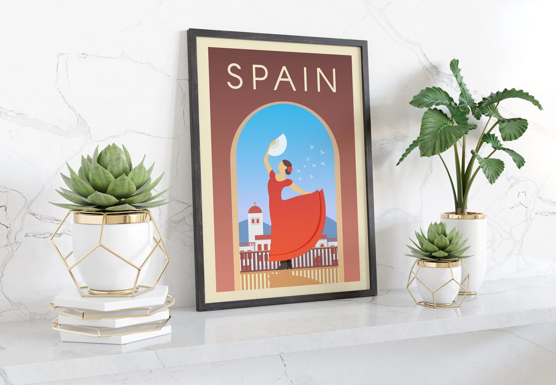 Spain Travel Poster Gallery Wall Art Dorm Wall Art Office - Etsy