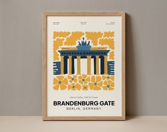 Brandenburg Gate Berlin Germany Poster, Brandenburg Gate  Abstract Gallery Print Collection, Brandenburg Gate Berlin Wall Art Travel Print