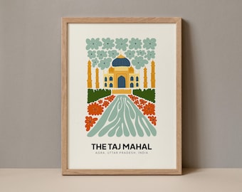 O Taj Mahal Agra India Poster, O Taj Mahal Print, O Taj Mahal India Travel Poster, O Taj Mahal Exhibition, O Taj Mahal Trendy Art