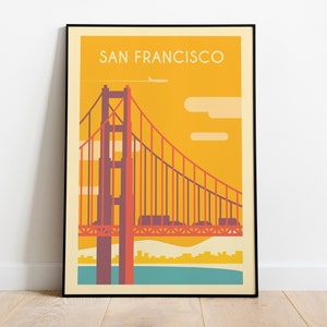 San Francisco Travel Poster, San Francisco Wall Art, San Francisco Travel Print, San Francisco Travel Art, San Francisco Travel Illustration