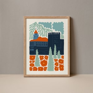 Alhambra Granada Spain Poster, Alhambra Abstract Gallery Print Collection, Alhambra Granada Spain Wall Art, Alhambra Digital Art Print