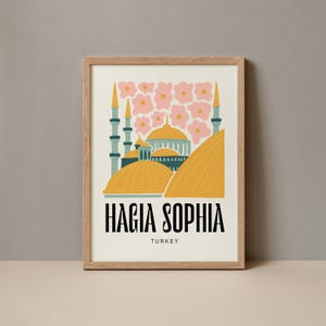 Hagia Sophia Turkey Poster, Hagia Sophia Turkey Print, Hagia Sophia Turkey Travel Poster, Hagia Sophia Turkey Exhibition Digital Download