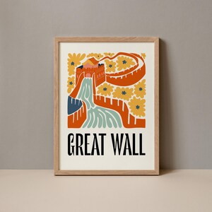 Great Wall of China Poster, Great Wall China Print, Great Wall China Travel Poster, Great Wall of China Exhibition, Great Wall Trendy Art