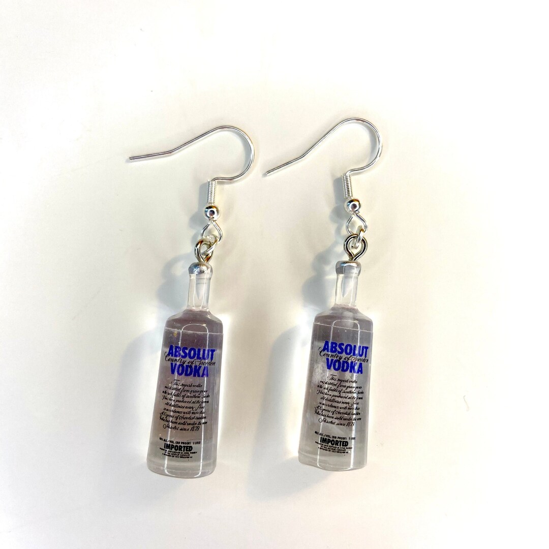 Absolut Vodka Earrings Etsy