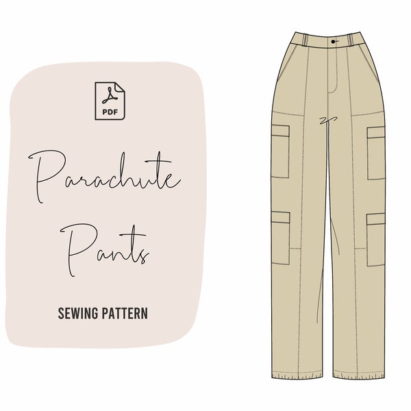 Pocketed Cargo Pants Pattern UK Size 4 -18 (Tall, Regular and Petite)