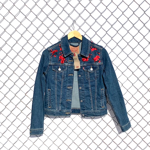 Trucker Jacket Embroidery Etsy