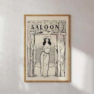 Western Cowgirl Kunstdruck, Pin-Up Cowgirl Druck, Western-Dekor, Wüste Kunstwerk, Tattoo-Druck, Country Art, Vintage Cowgirl Kunst, Retro-Kunst