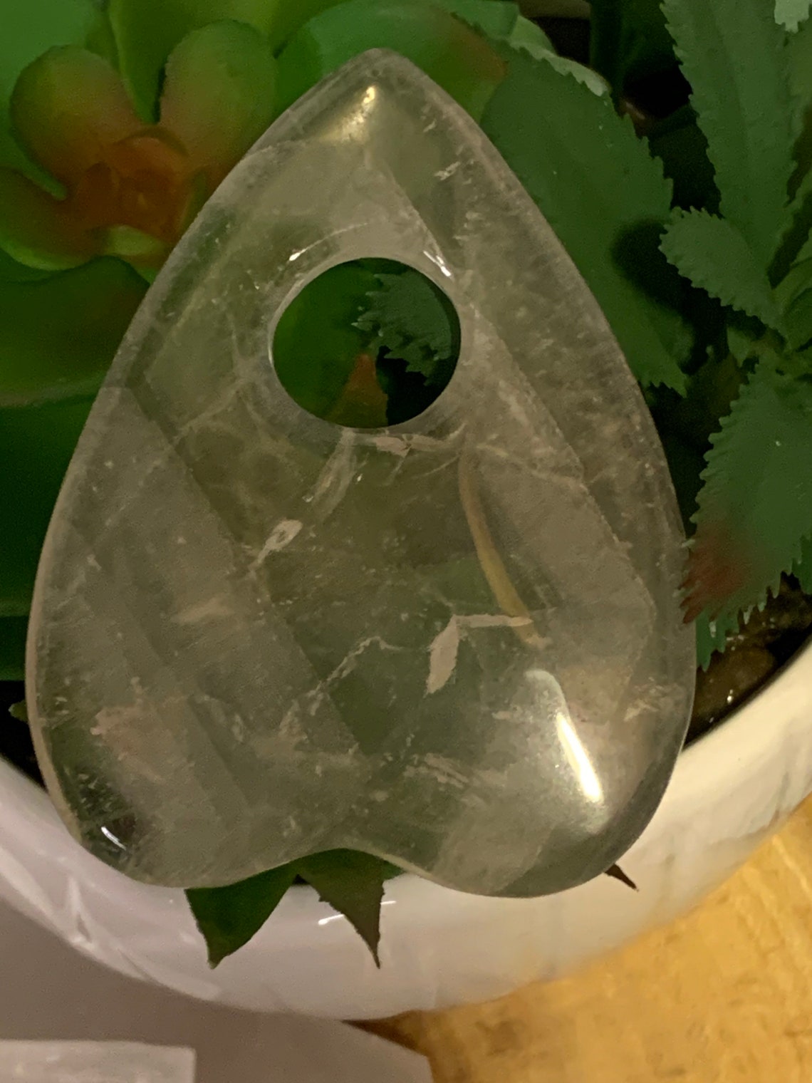 Crystal planchette carving clear quartz healing crystals Etsy