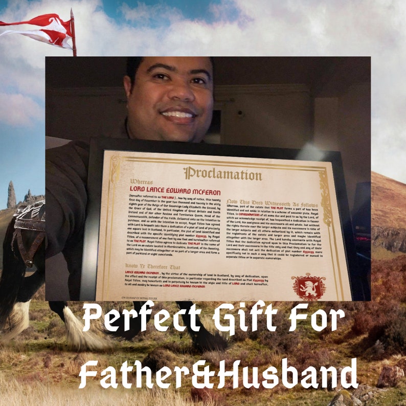 Lord Title Pack Custom Royal Portrait Scottish Lordship Etsy