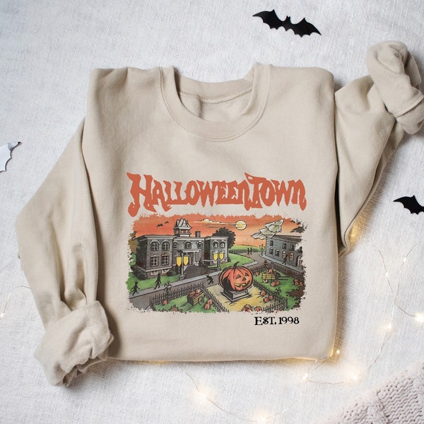 Vintage Halloween Town Est 1998 Sweatshirt, Halloweentown Sweatshirt, Pumpkin Halloweentown Shirt, Halloween Gift, Halloween Town, Halloween