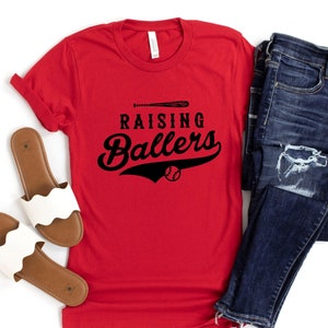 Raising Ballers Shirt, Baseball Mom Shirt, Game Day Shirt, Shirt for Women, Baseball Mama Shirt, Game Day Shirt, Baseball Shirt, Ballers Tee